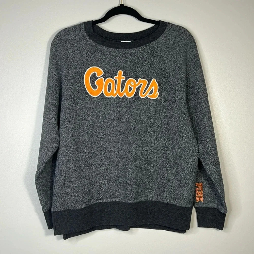 Pink Victoria's Secret Florida Gator Embroidered Pullover Crewneck Sweater